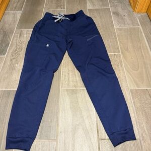 Fabletics Women’s Scrub Pants Small Navy Blue Drawstring Tapered